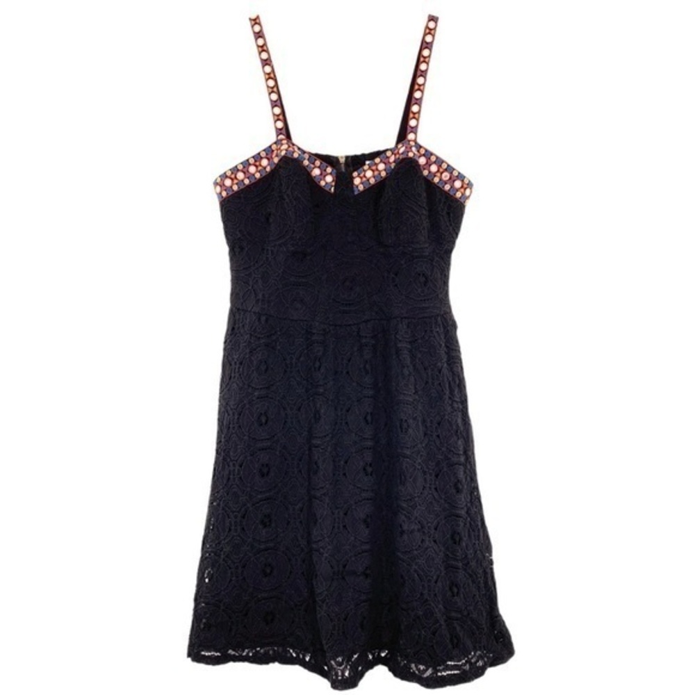 Xhilaration Black Lace Embroidered Babydoll Dress